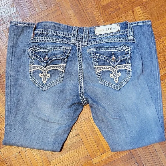 Rock Revival Scarlett Easy Crop Bootcut Denim Jeans Women's Size 29 - Picture 10 of 11
